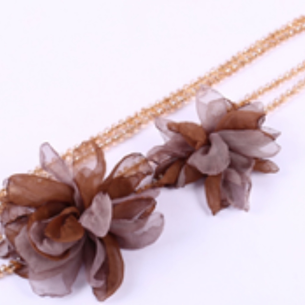 Beaded Fabric Necklace